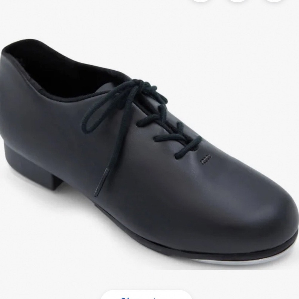 Capezio Vintage Black Leather Lace Up Tap Shoes Women's Size 12M